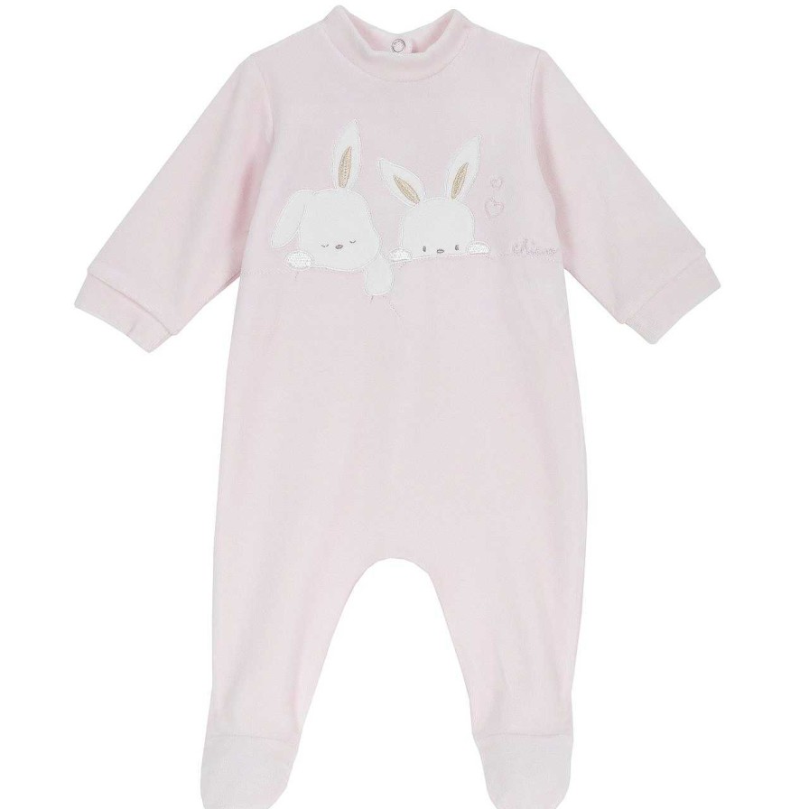 CHICCO Babygrow Aberto Nas Costas Rosa Claro Clearance