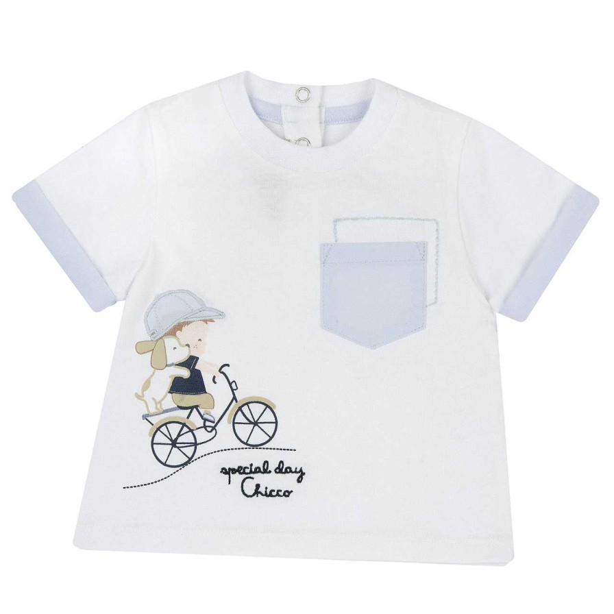 CHICCO T-Shirt Manga Curta Branco Online