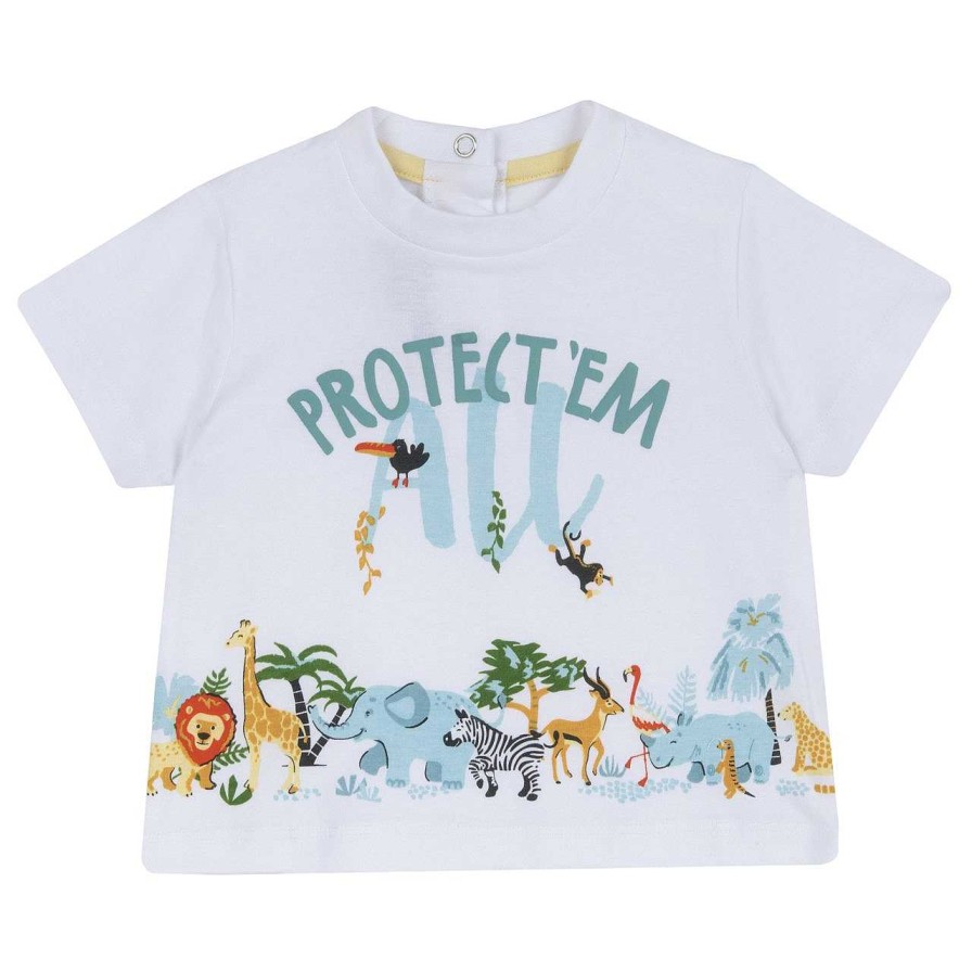 CHICCO T-Shirt De Manga Curta E Estampagem Animal Clearance