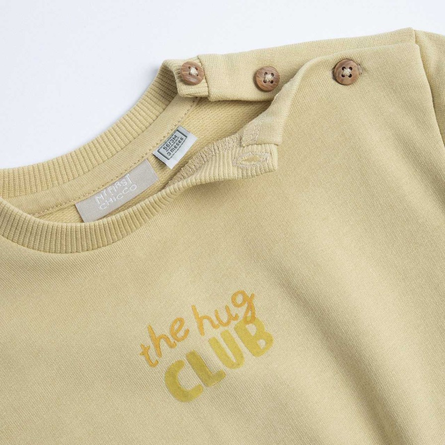 CHICCO Sweatshirt Com Gr Ficos Amarelo Claro Best