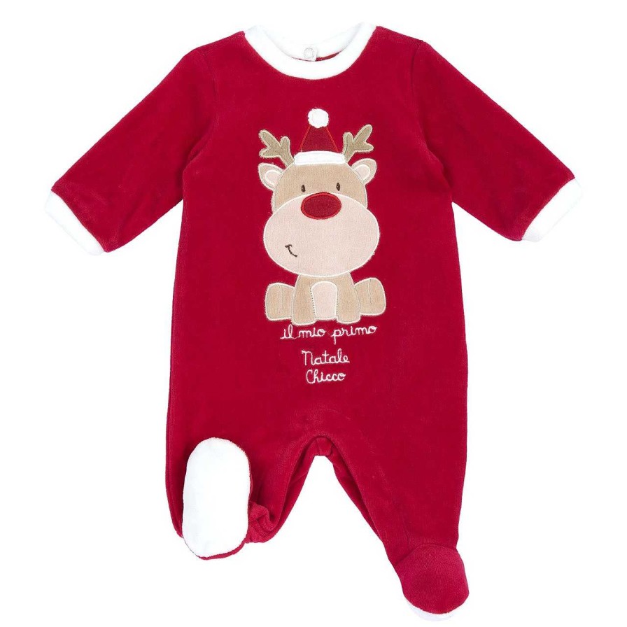 CHICCO Babygrow De Natal Aberto Na Perna Clearance