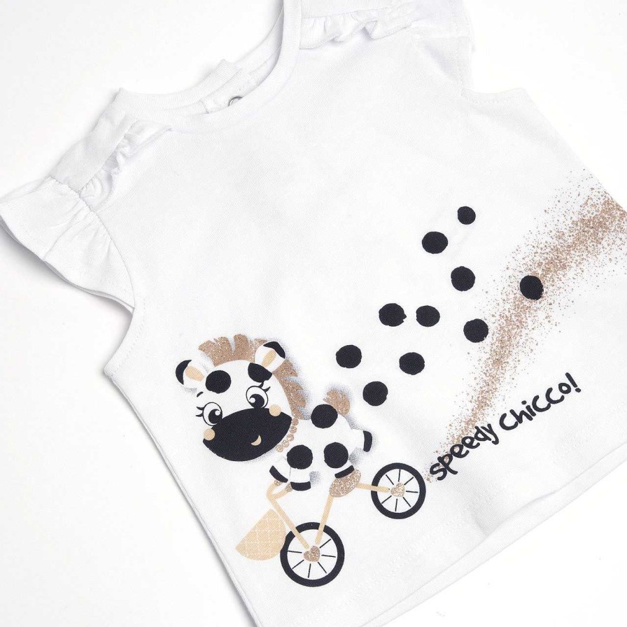 CHICCO T-Shirt Com Pequenos Folhos Clearance