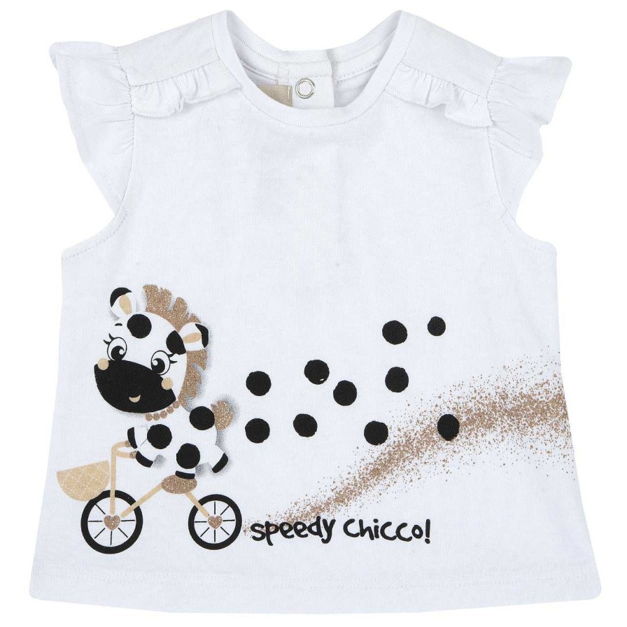 CHICCO T-Shirt Com Pequenos Folhos Clearance