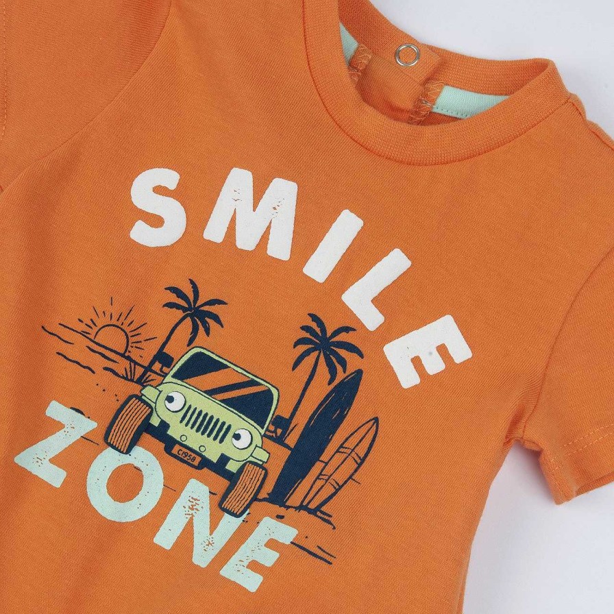 CHICCO T-Shirt Com Estampagem Smile Zone Laranja M ©Dio Wholesale