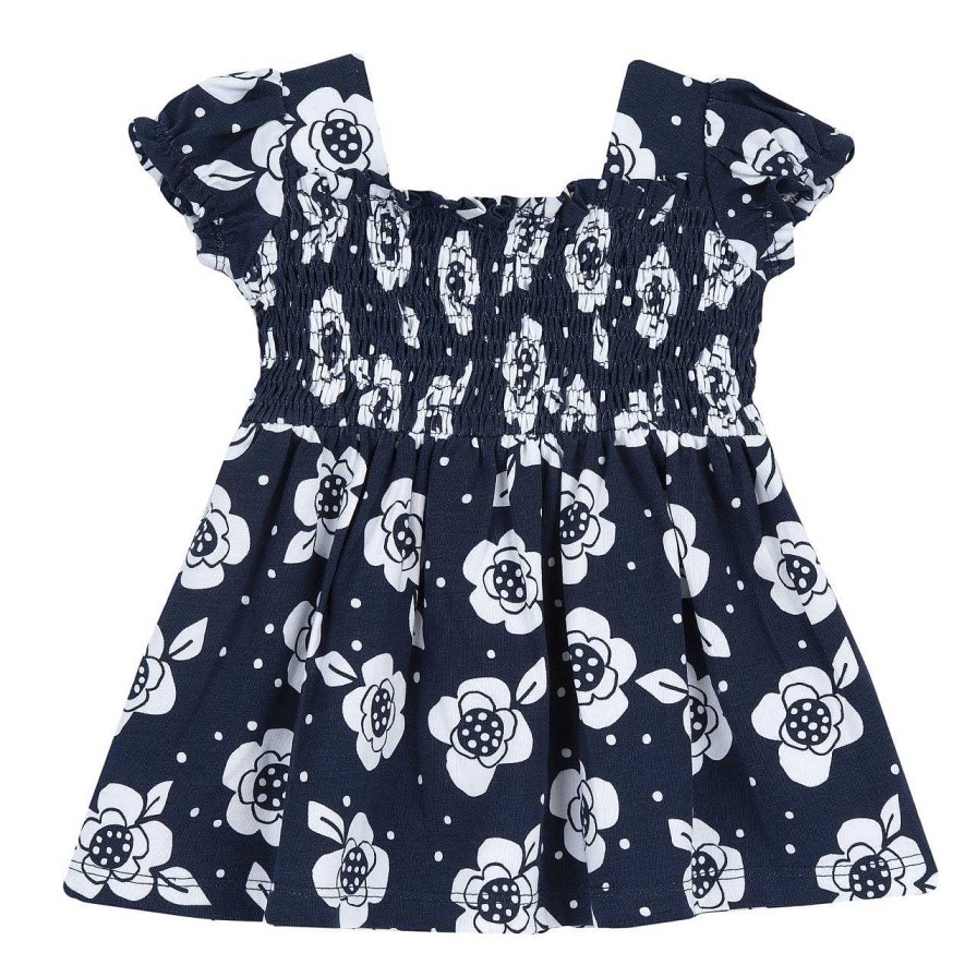 CHICCO Vestido Azul Com Estampado De Flores Clearance