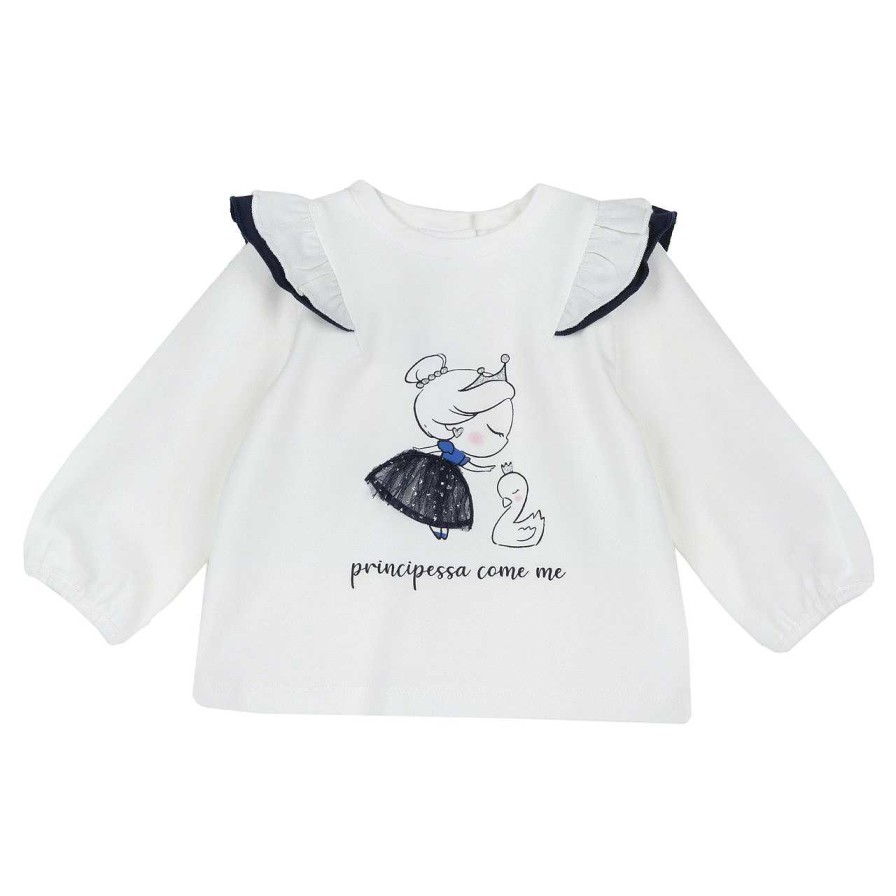 CHICCO T-Shirt De Manga Comprida Com Folhos E Princesa - Algod O Sustent Vel Wholesale