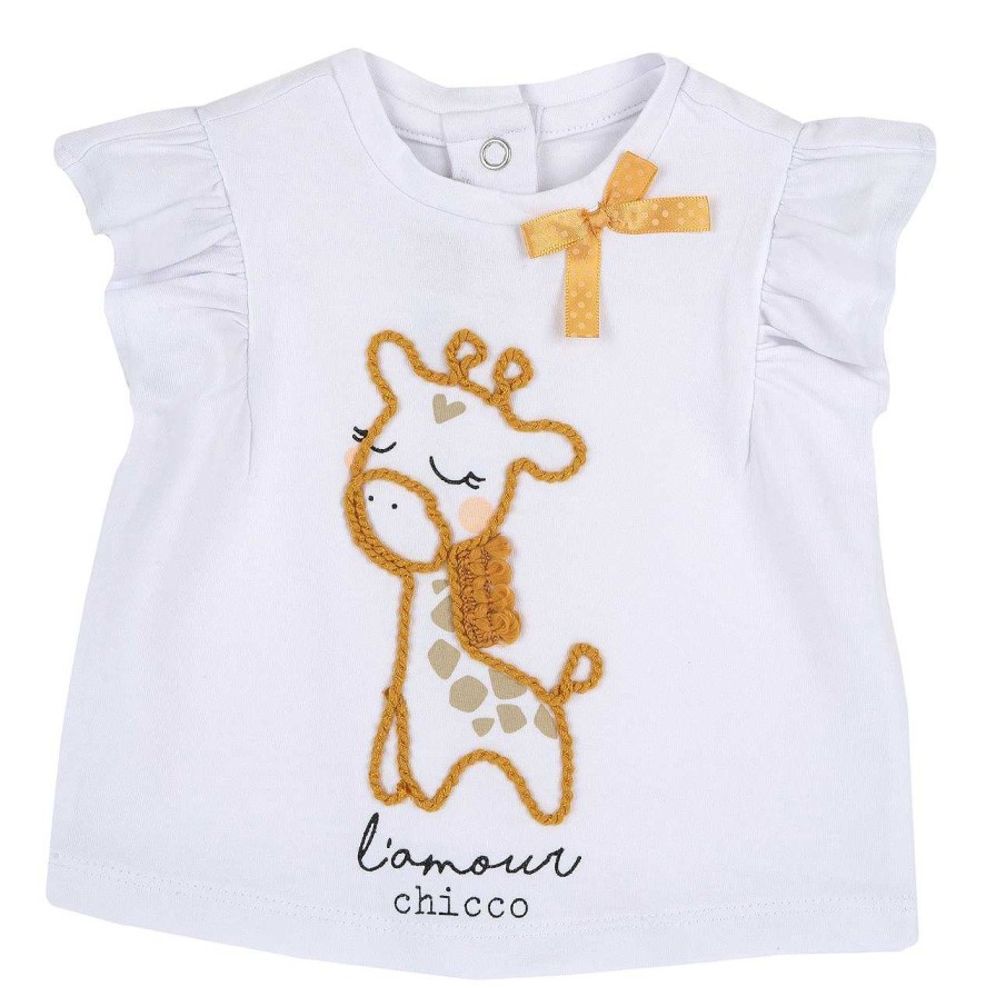 CHICCO T-Shirt Com Girafa Aplicada Best