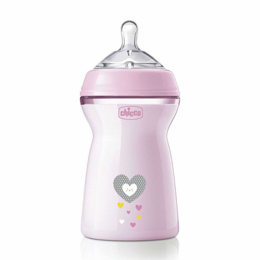 CHICCO Biber O Naturalfeeling 6M+ 330Ml Fluxo R Pido Rosa Hot