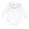 CHICCO Body Manga Longa Branco / Rosa Clearance