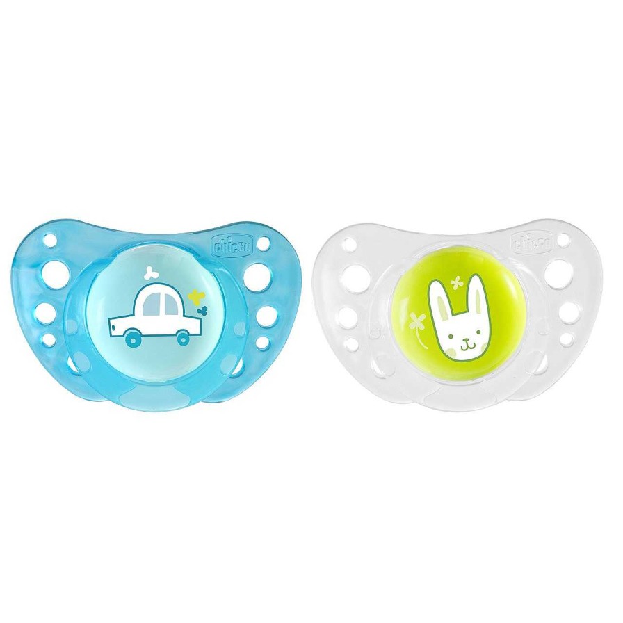 CHICCO Chupeta Physioforma Air 16-36M2 Pcs (Tetina Silicone) Silicone Rabbit And Car Hot