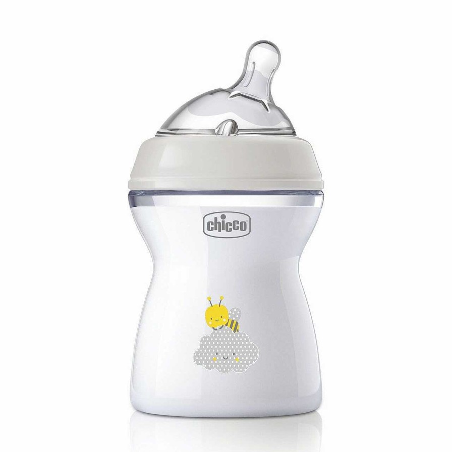 CHICCO Biber O Naturalfeeling 2M+ 250Ml Fluxo M Dio Cinzento Hot