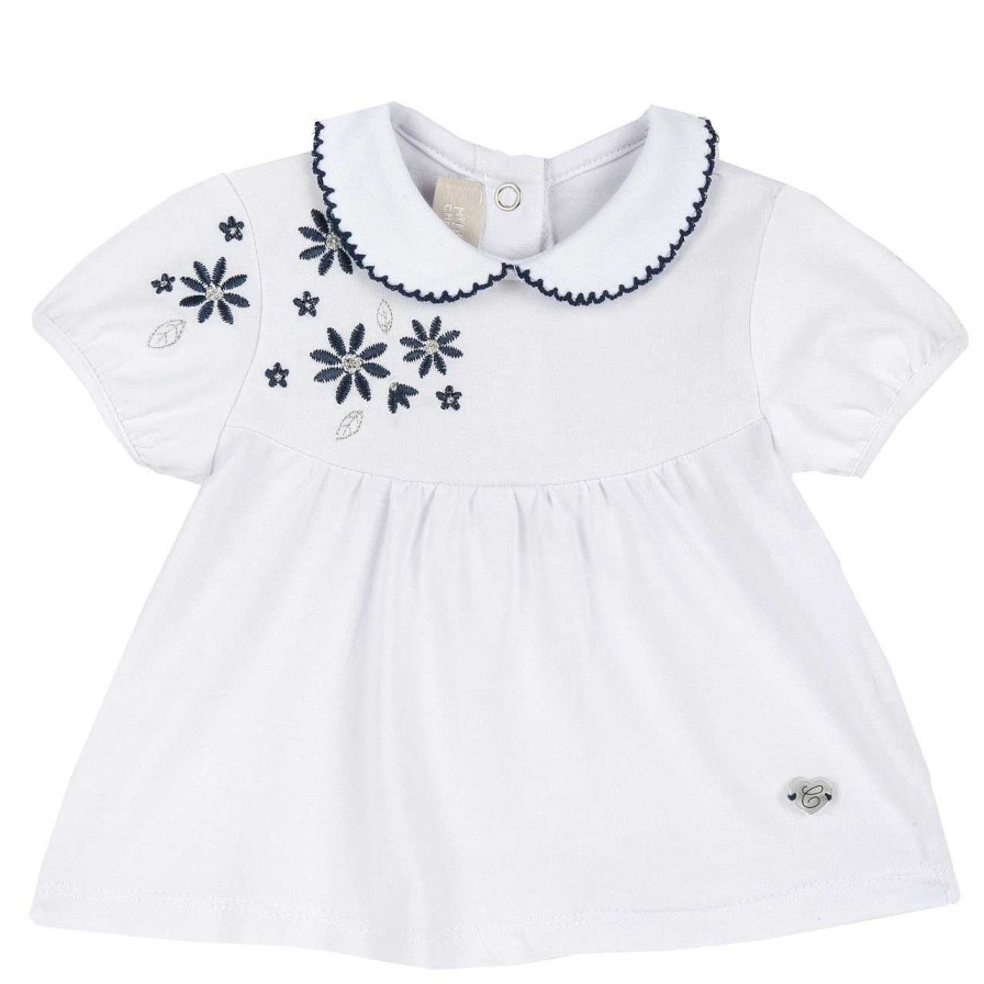 CHICCO T-Shirt Com Flores - Algod O Sustent Vel Clearance