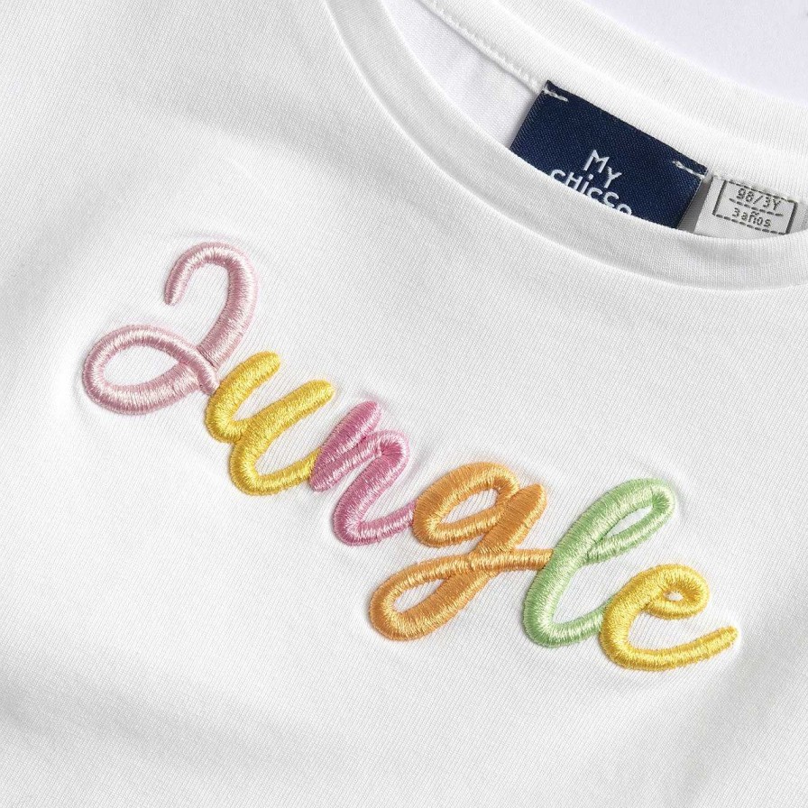 CHICCO T-Shirt Manga Curta Com Letras Bordadas Best