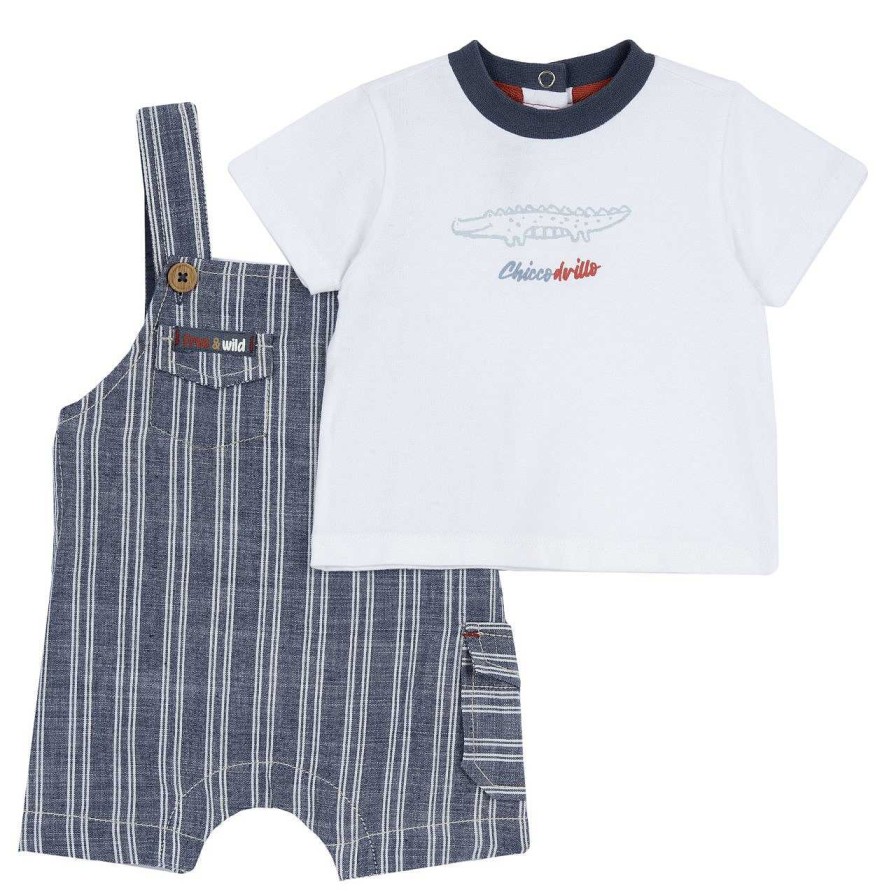 CHICCO Conjunto Com T-Shirt E Jardineiras Hot