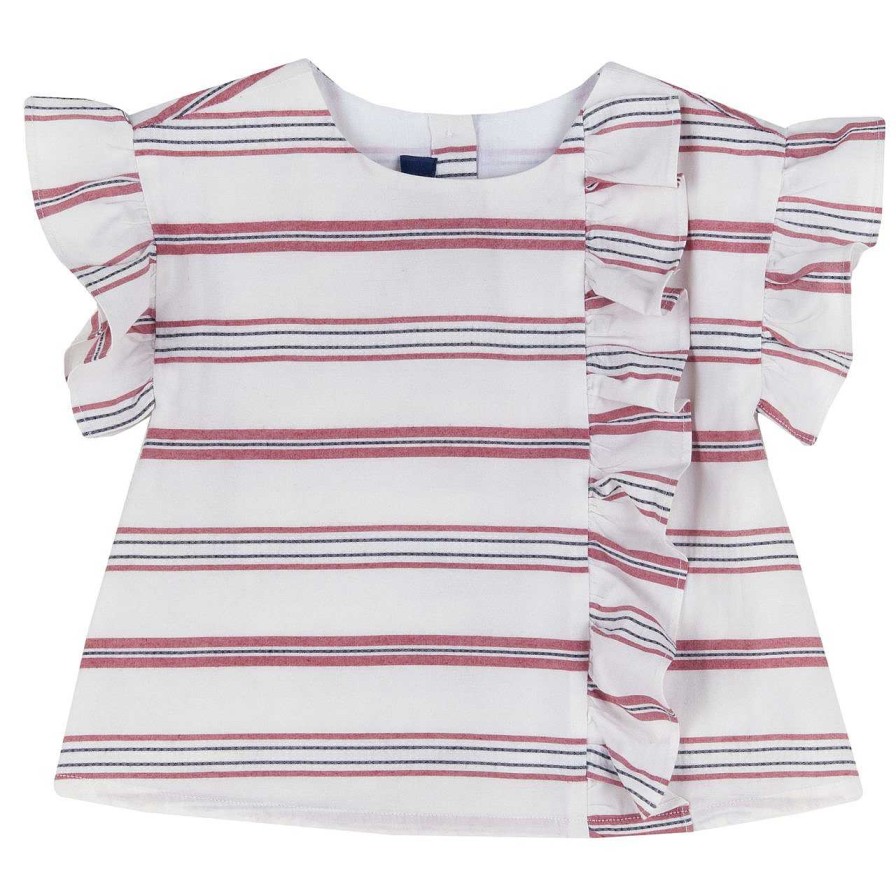 CHICCO Camisa Com Padr O Riscas E Folhos Clearance