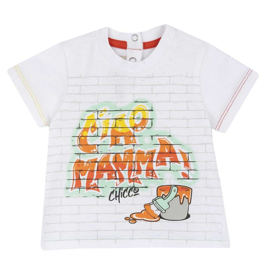 CHICCO T-Shirt Com Estampagem Ciao Mamma Clearance