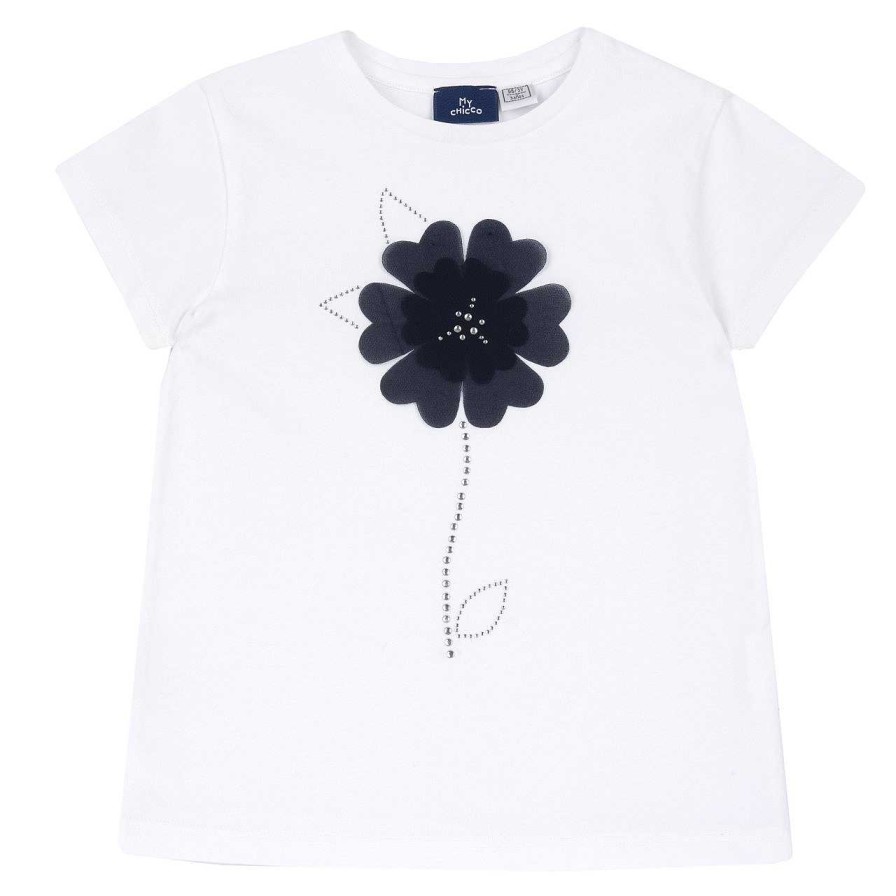 CHICCO T-Shirt Com Apliques De Flores Online