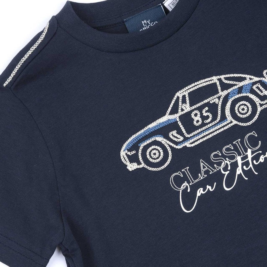 CHICCO T-Shirt Com Estampagem Carro Best