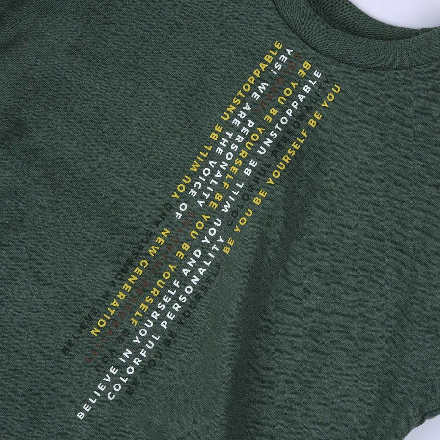 CHICCO T-Shirt Com Estampagem Lettering Verde M ©Dio New