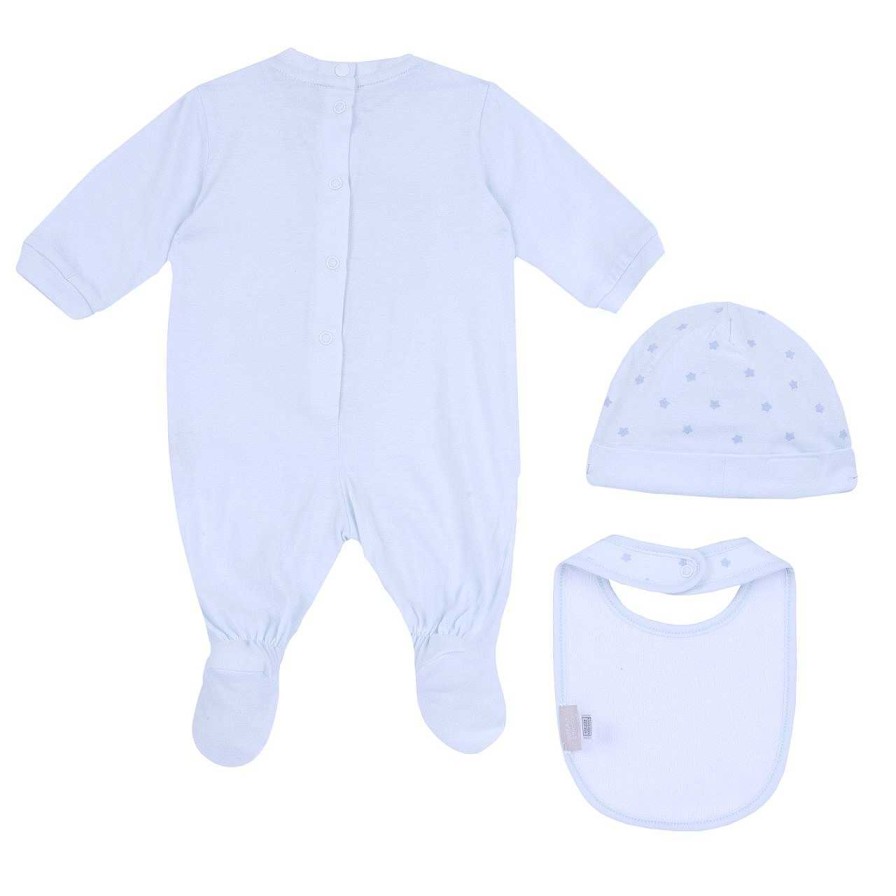 CHICCO Conjunto Presente Com Babygrow, Gorro E Babete Azul Claro-021 Online