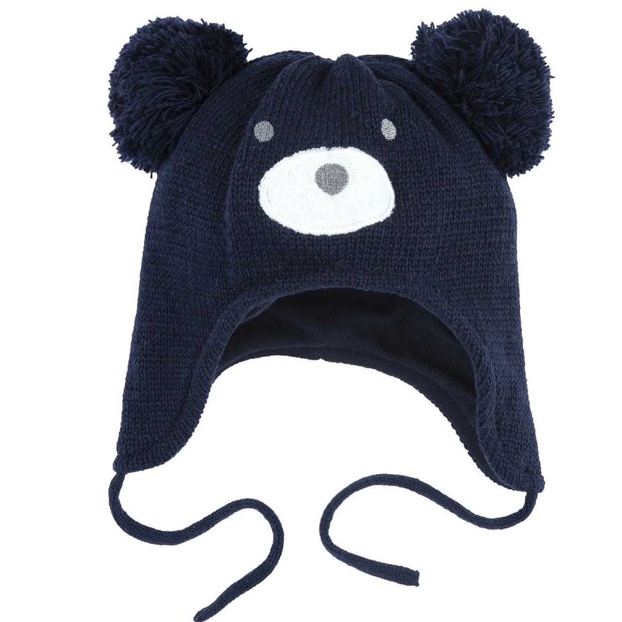 CHICCO Gorro Com Pompons Azul Escuro Clearance