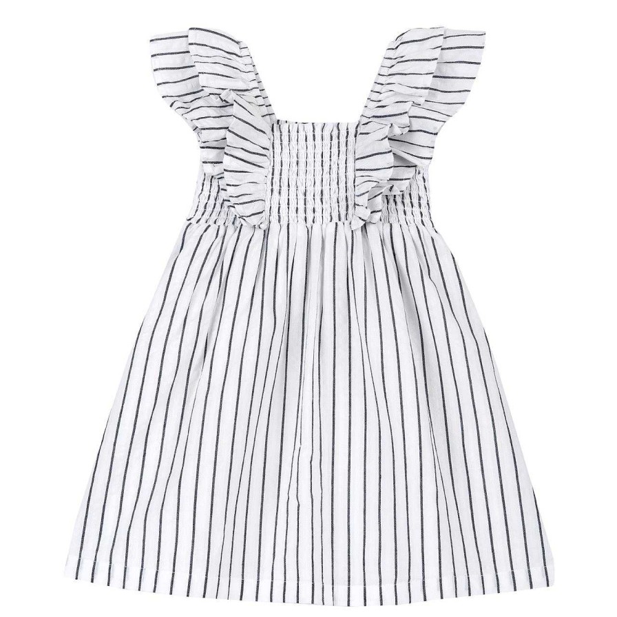 CHICCO Vestido S Riscas Com Manga Com Folhos Clearance