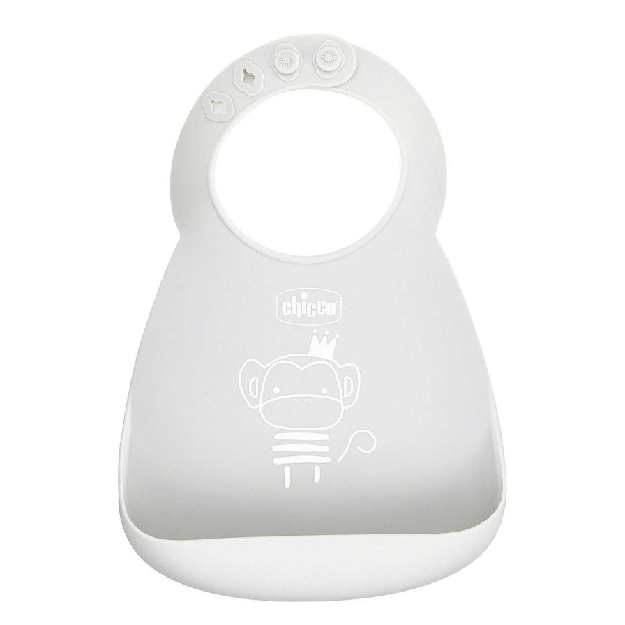 CHICCO Babete Macio Em Silicone Cinzento Online