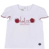 CHICCO T-Shirt Com Estampagem E Flores Aplicadas - Algod O Sustent Vel Best