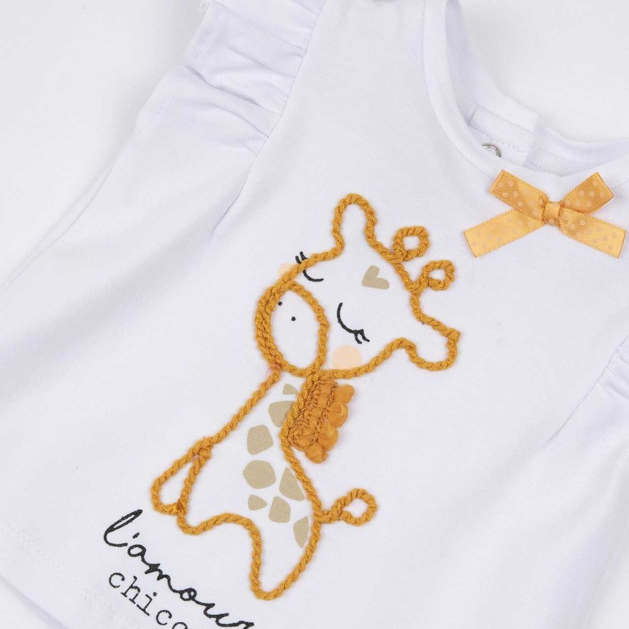 CHICCO T-Shirt Com Girafa Aplicada Best