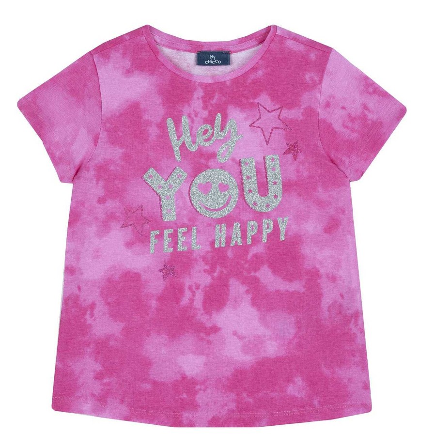 CHICCO T-Shirt De Manga Curta E Padr O All-Over - Algod O Sustent Vel Rosa Raiado Wholesale