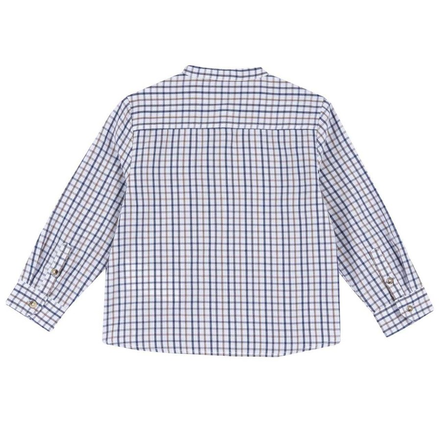 CHICCO Camisa De Flanela Com Colarinho De Tangerina Clearance