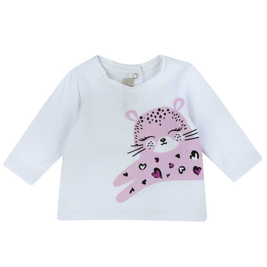 CHICCO T-Shirt De Manga Comprida E Estampagem - Algod O Sustent Vel Hot