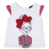 CHICCO T-Shirt Com Detalhes Em Xadrez E Estampagem New