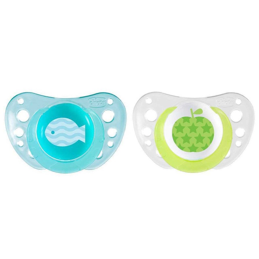 CHICCO Chupeta Physioforma Air 6-16M 2 Pcs (Tetina Silicone) Silicone Fish And Apple Online