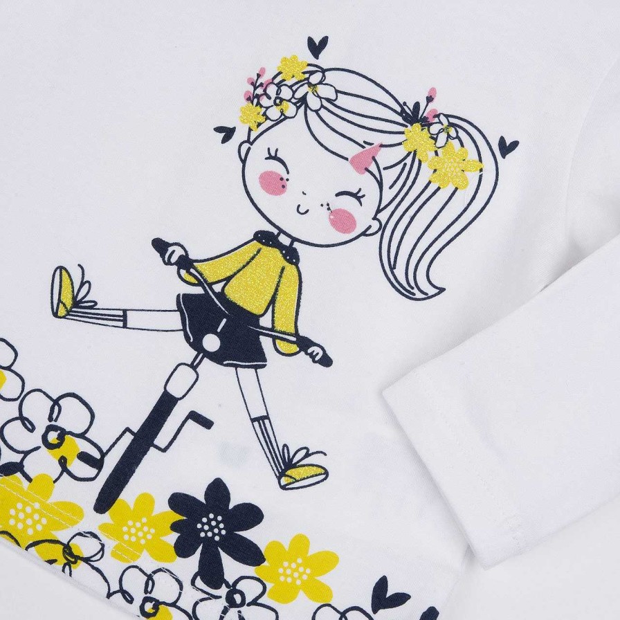 CHICCO T-Shirt De Manga Comprida Floral Best