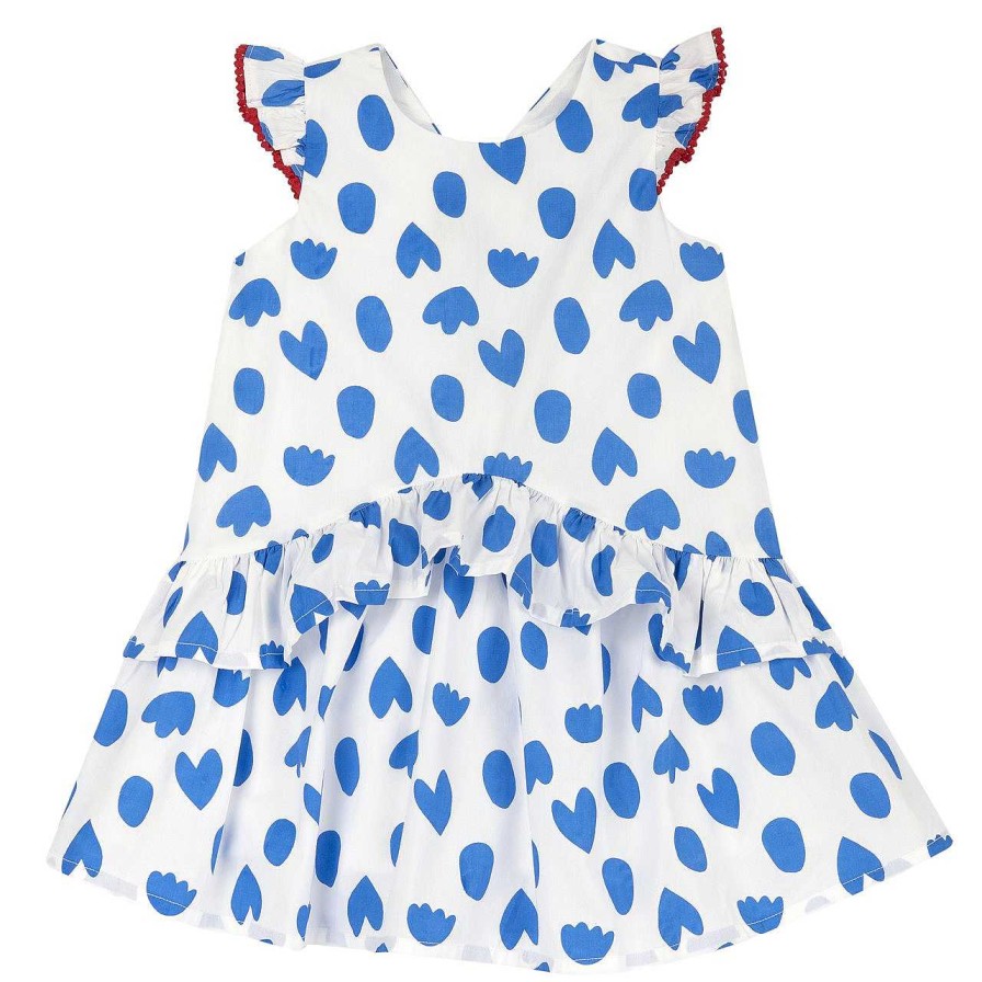 CHICCO Vestido Estampado Com Folhos Nas Mangas New